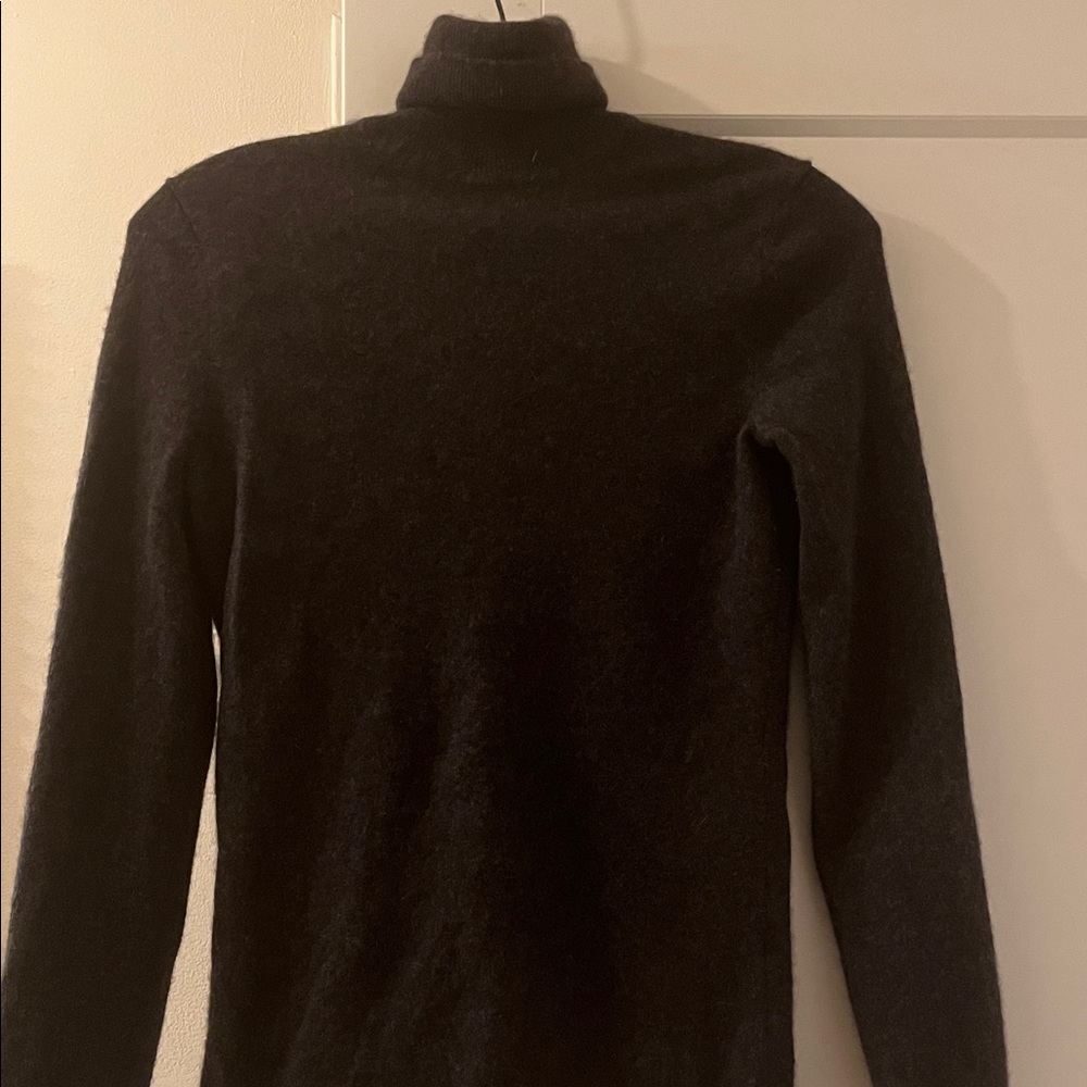Lord & Taylor Charcoal Cashmere Turtleneck Sweater